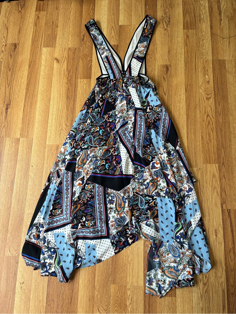 Topshop Pinafore Midi Dress Size 2 Boho Fairy - Picture 4 of 9